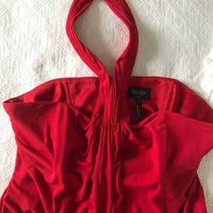 Halter red dancing dress